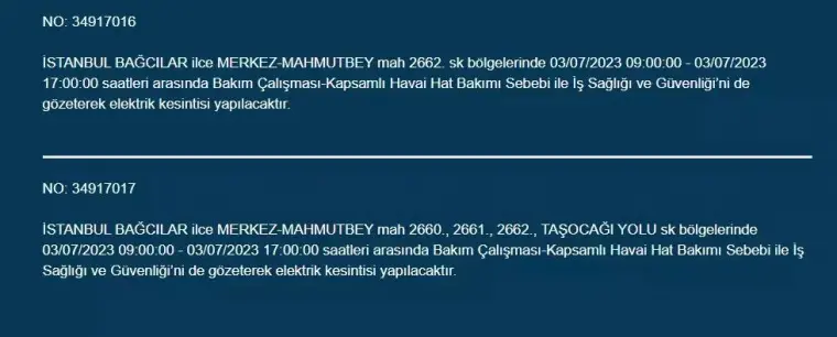 İstanbullular Dikkat! Yarın Birçok İlçede Elektrikler Kesilecek! 4